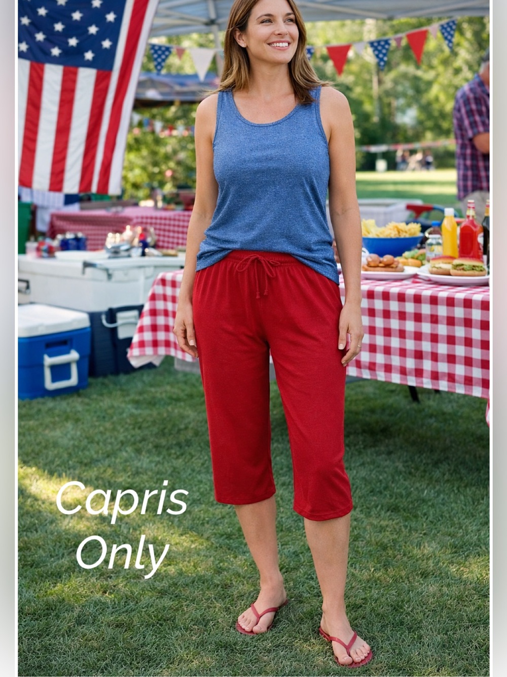 Red Drawstring Wide-Leg Lounge Pants elastic waist with pockets medium